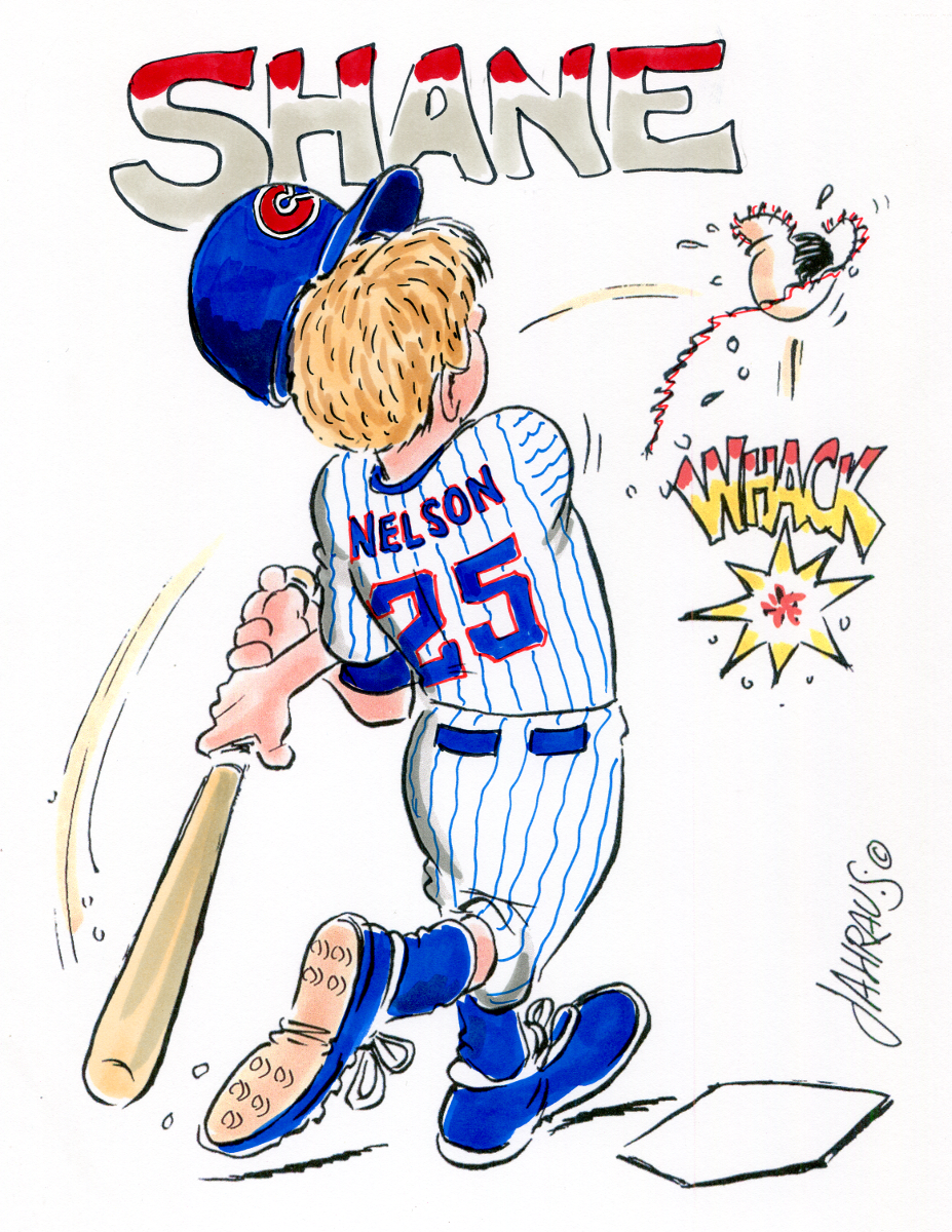 Baseball Cartoon (Homerun)