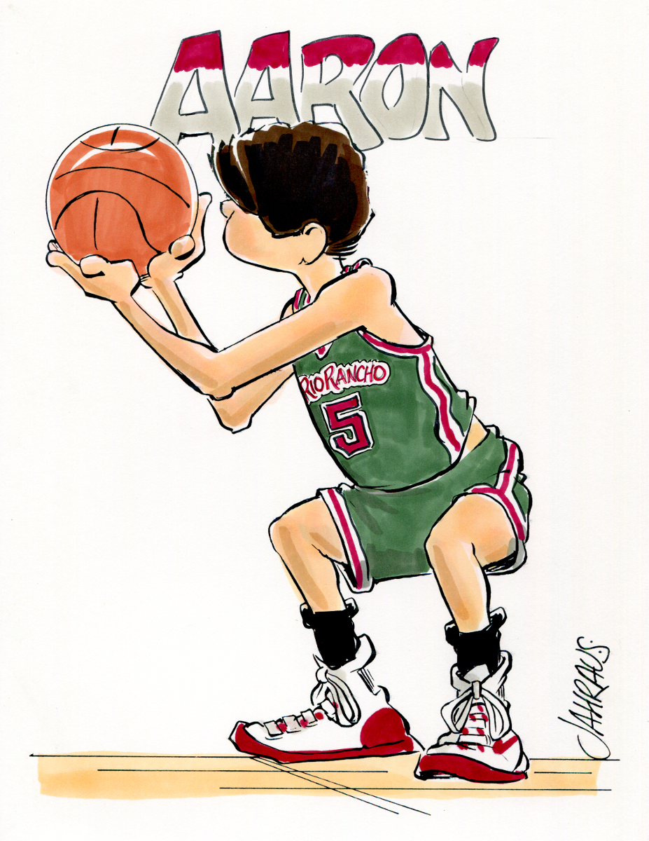 cartoon basketball player