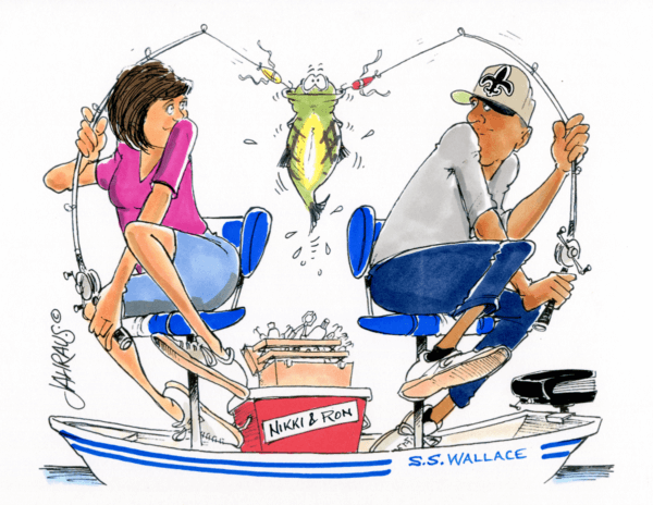 couple fishing cartoon 2