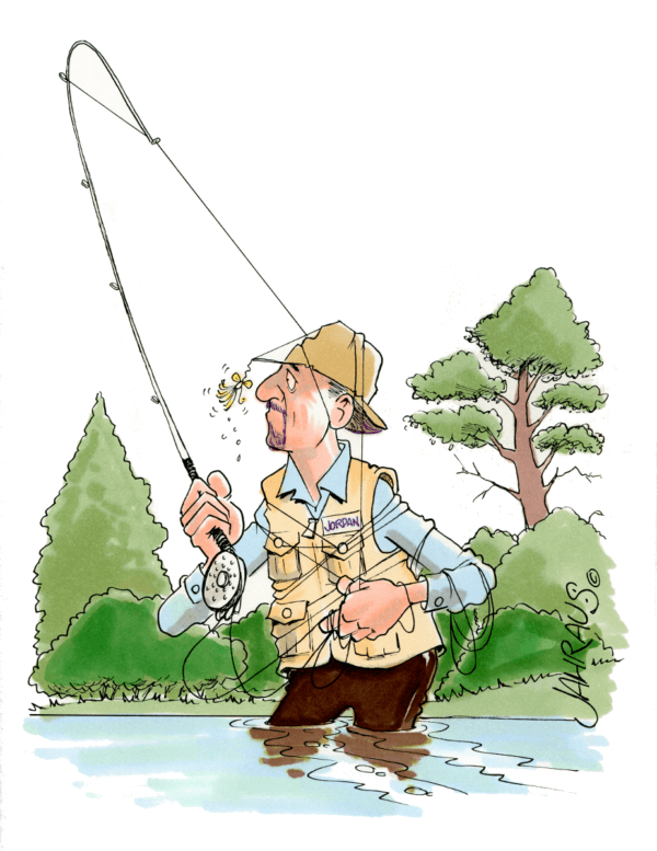 fly fisherman cartoon 2