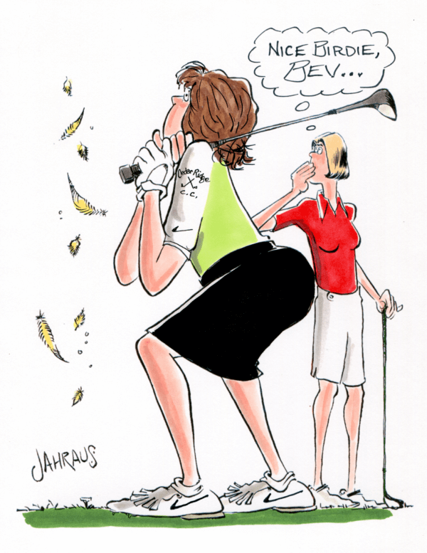 girls golf cartoon 1