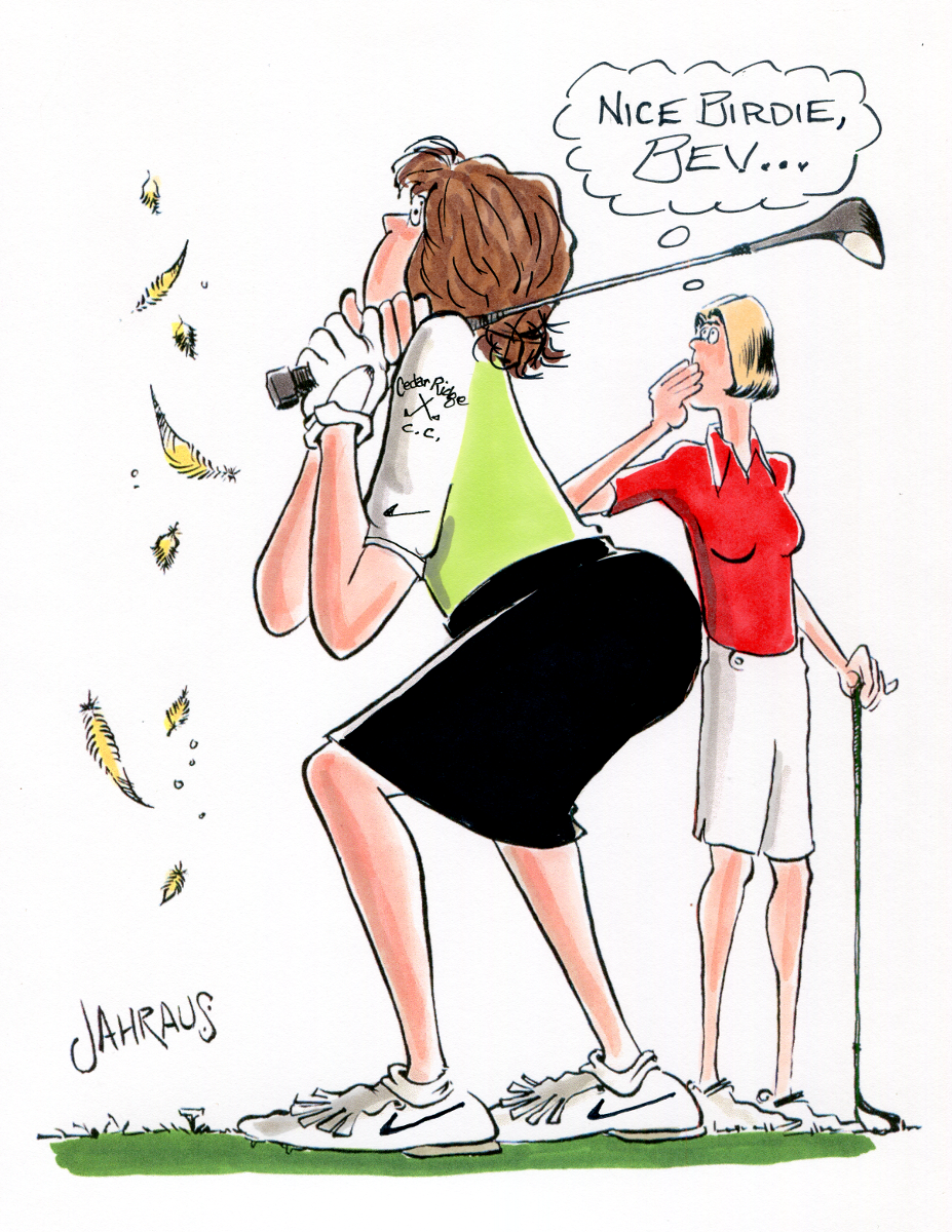 Birdie Shooting Golf Cartoon | Funny Gift for Birdie Shooting Golfer