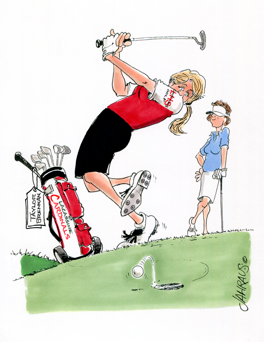 Lady Golfer Cartoon