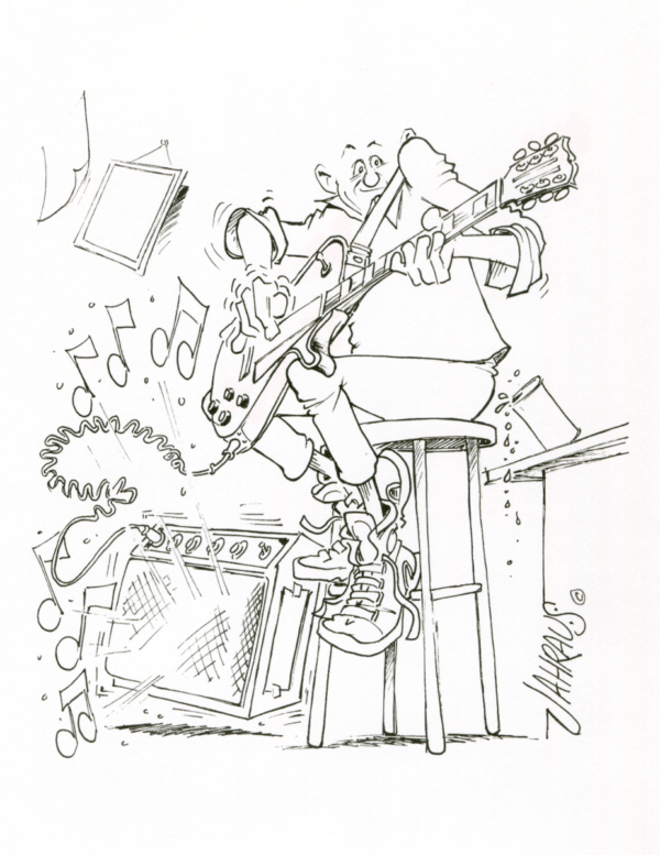 guitarist cartoon 3