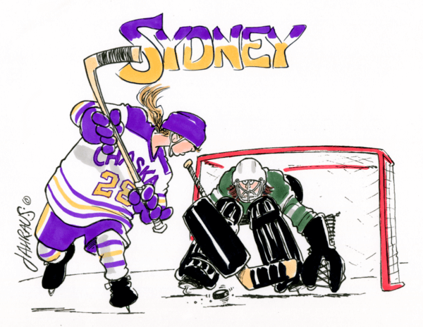 hockey goalie cartoon 2