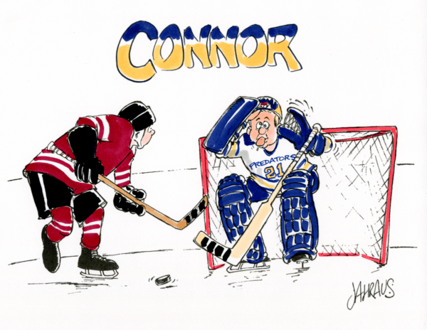 hockey keeper cartoon 2