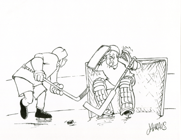 hockey keeper cartoon 3