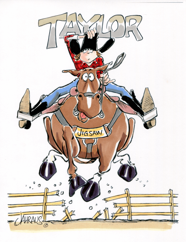 horseback rider cartoon 2