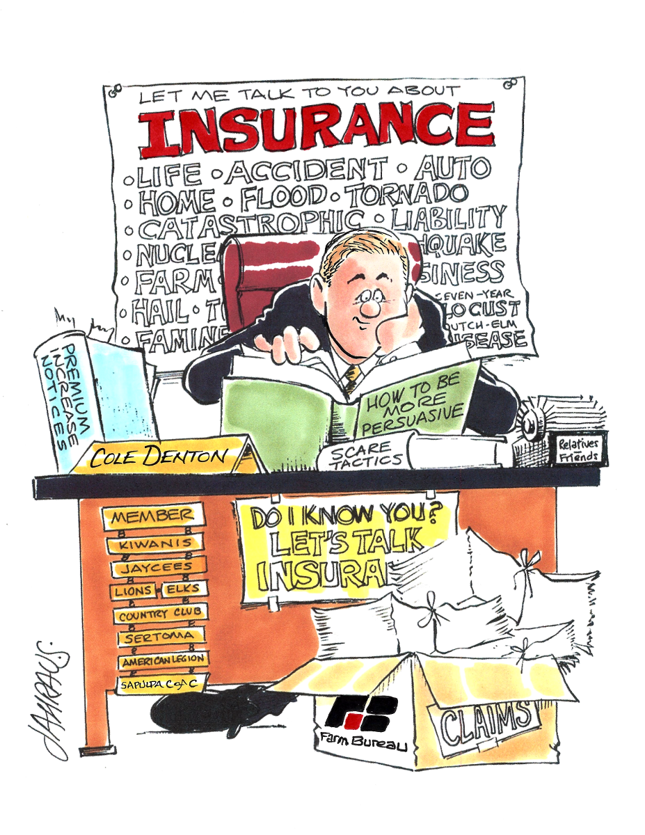 Insurance Cartoon Funny Gift for Insurance Salesperson
