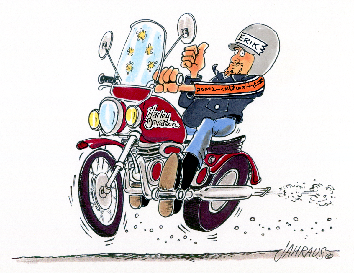 Motorcyclist Cartoon | Funny Gift for Motorcyclist