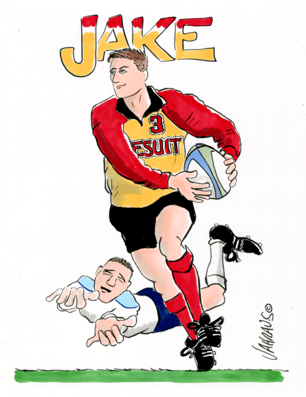 rugby player cartoon 2