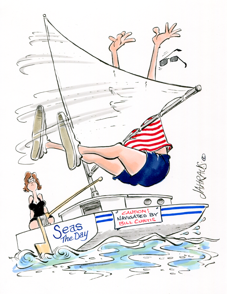 Sailing Cartoon | Funny Gift for Sailing Couple