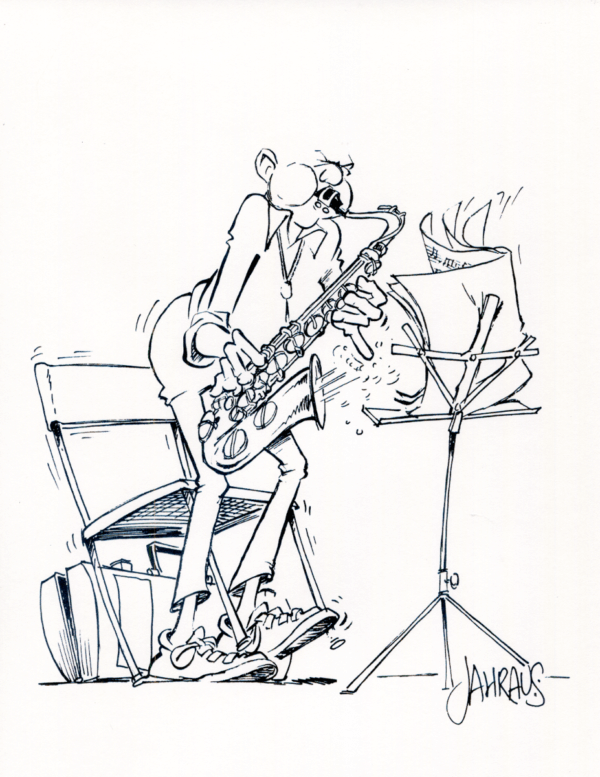 saxophonist cartoon 3