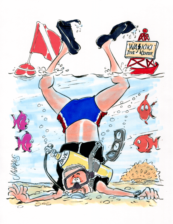 scuba diver cartoon 1