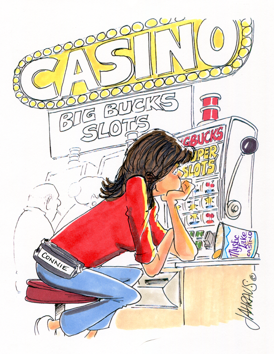 Slot Machine Cartoon  Funny Gift for Slot Machine Player
