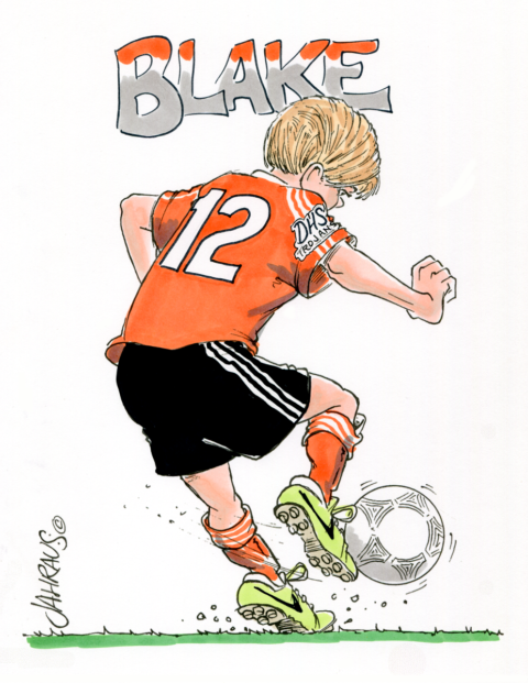 Soccer Dribbling Cartoon | Fun Gift for Soccer Ball Dribbler