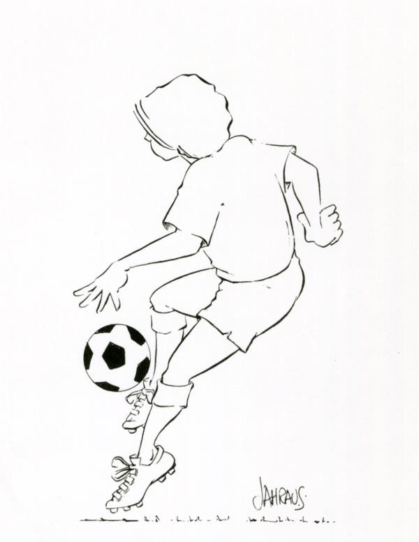 soccer dribble cartoon 3