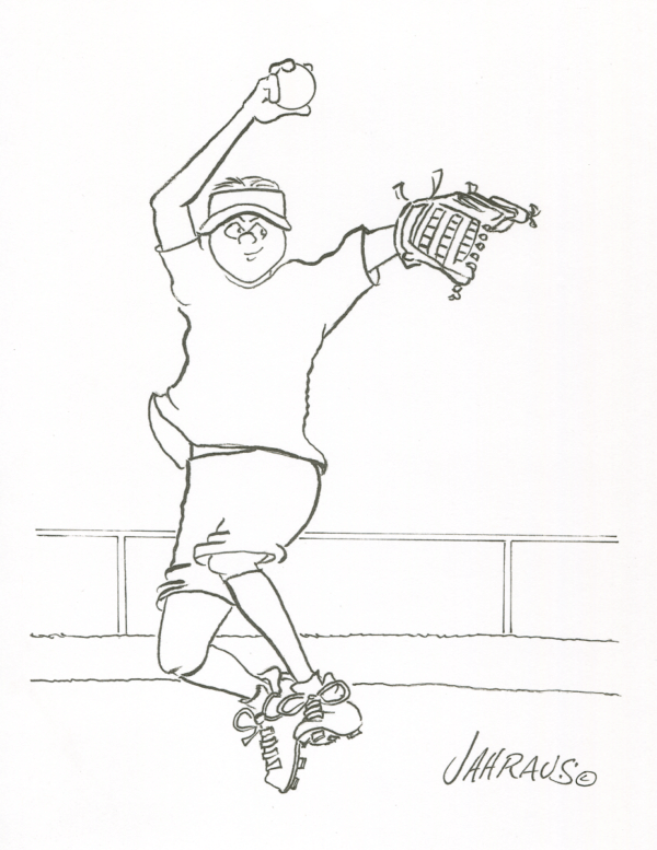 softball pitcher cartoon 3