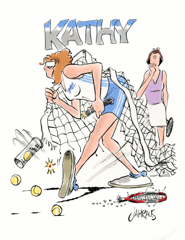 tennis broken net cartoon 2