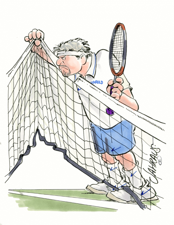 tennis net cartoon 2