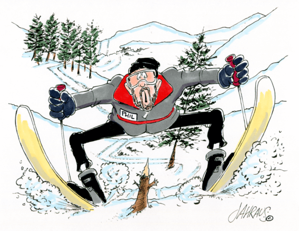 treeline skier cartoon 2