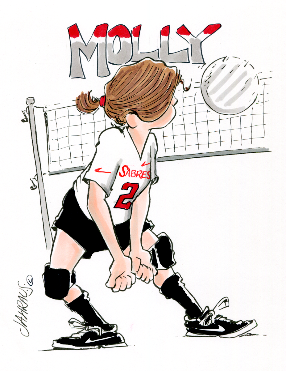 Volleyball Cartoon | Fun Gift for Volleyball Player
