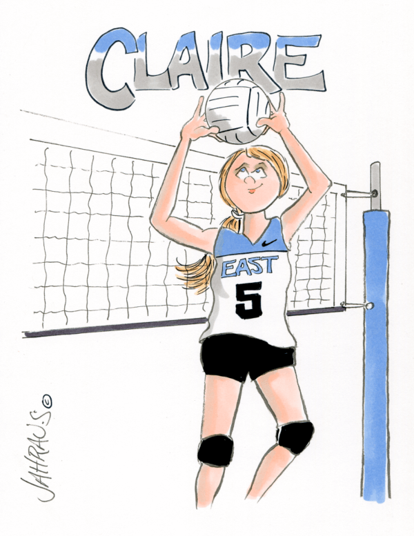 volleyball setter cartoon 1