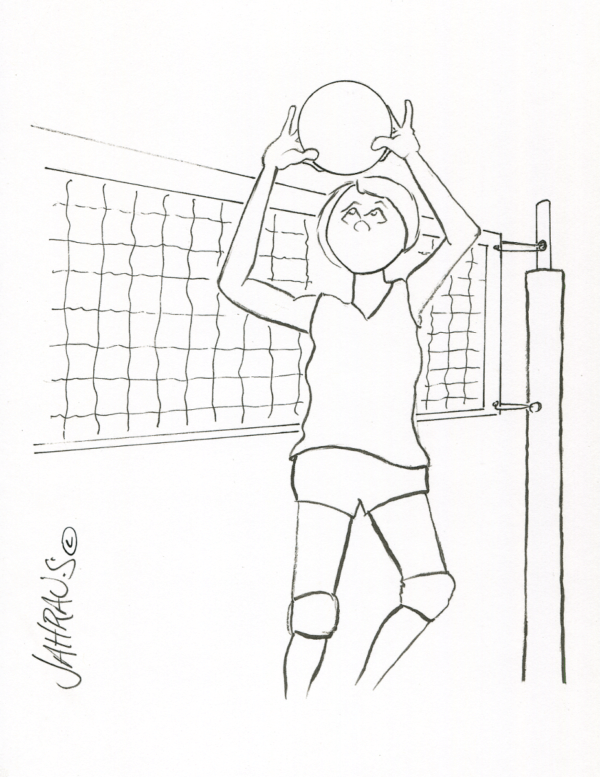 volleyball setter cartoon 3