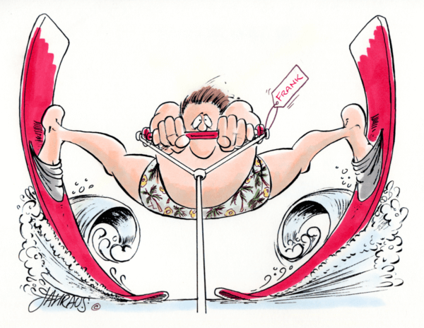 waterskier cartoon 1