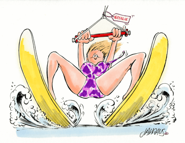 waterskiing cartoon 2