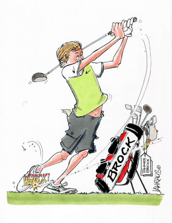 youth golfer cartoon 2